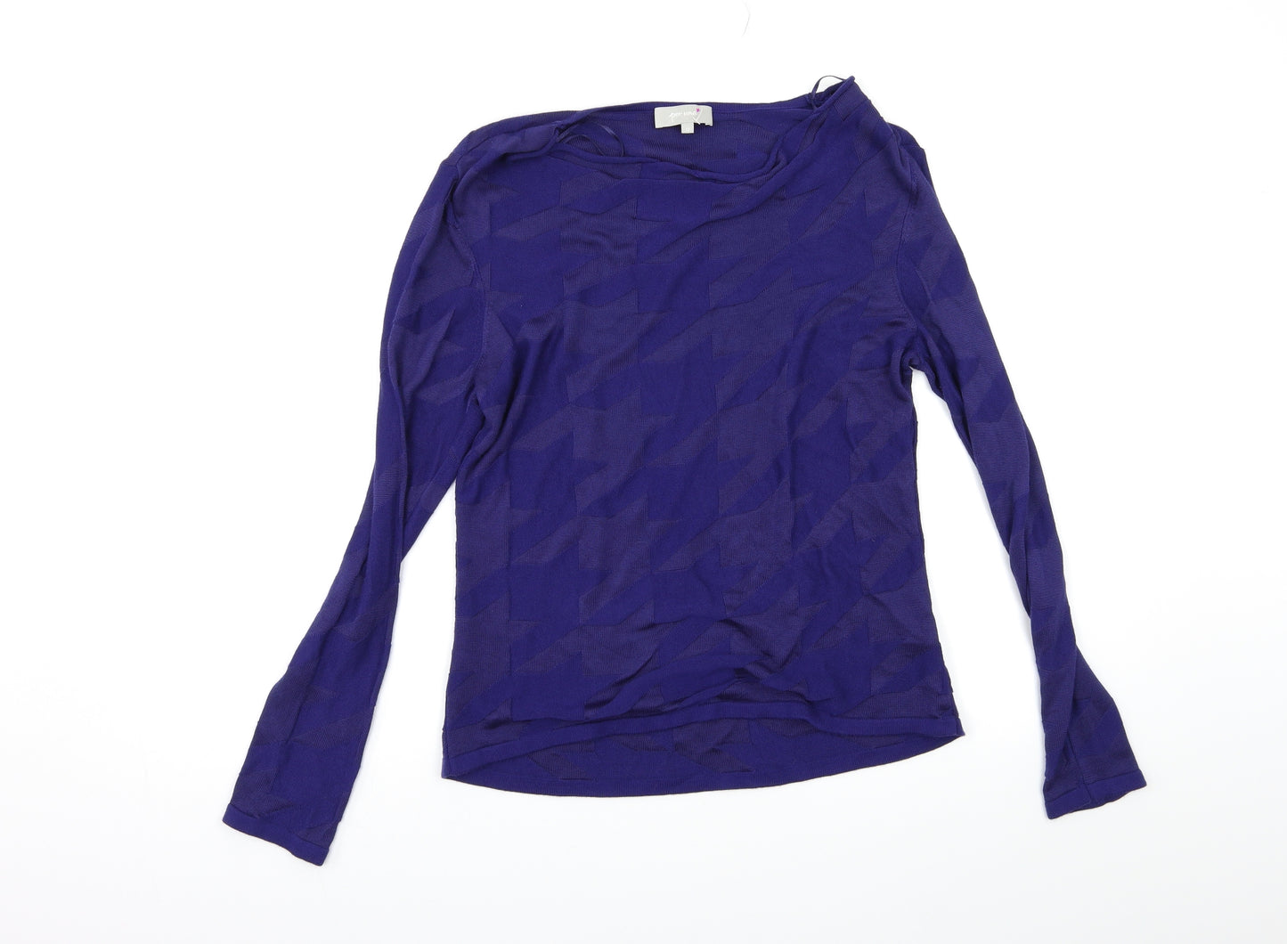 Per Una Womens Blue Geometric  Pullover Jumper Size 12