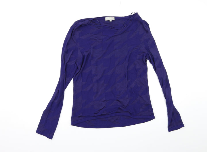 Per Una Womens Blue Geometric  Pullover Jumper Size 12