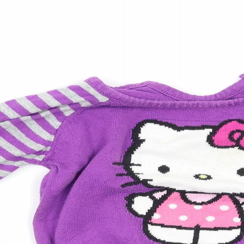 M&S Baby Purple Spotted  Pullover Jumper Size 12-18 Months