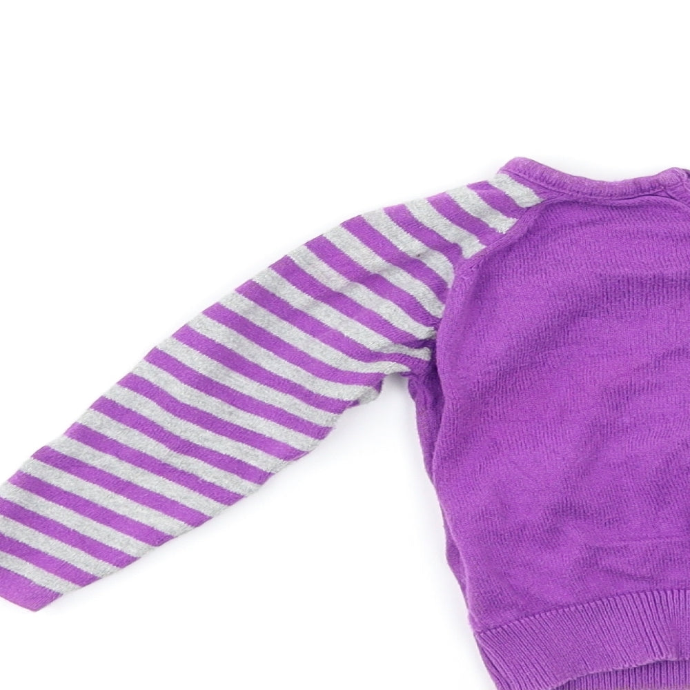 M&S Baby Purple Spotted  Pullover Jumper Size 12-18 Months