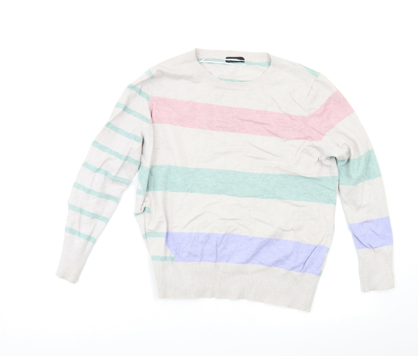 M&Co Womens Multicoloured Striped  Pullover Jumper Size 16