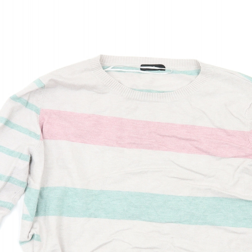 M&Co Womens Multicoloured Striped  Pullover Jumper Size 16
