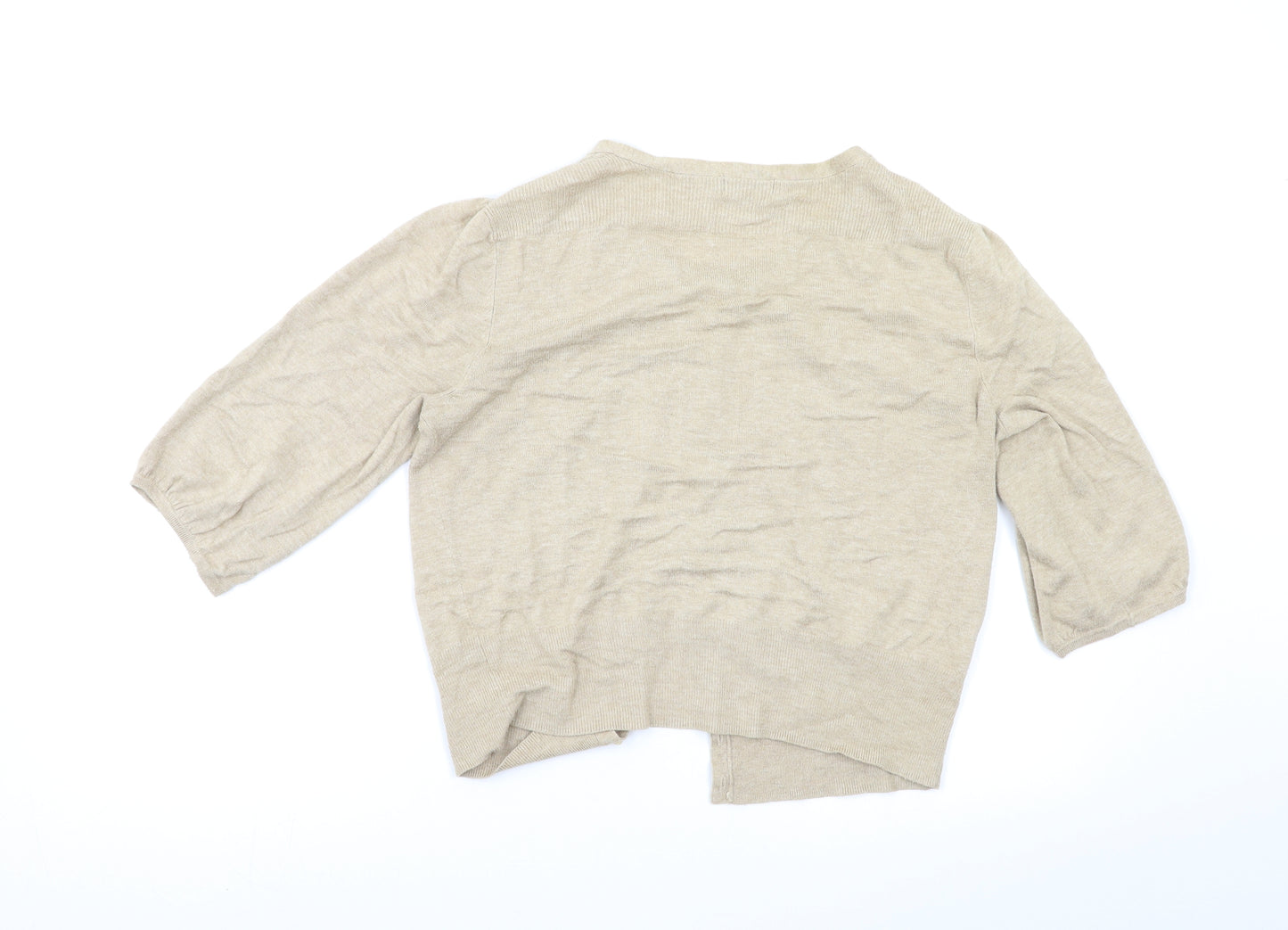 Et Vous Womens Beige   Cardigan Jumper Size 14