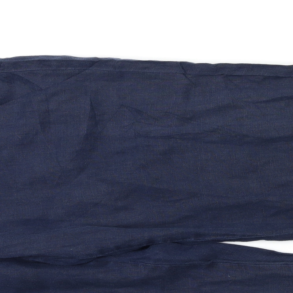 M&S Womens Blue   Cargo Trousers Size 22 L27 in