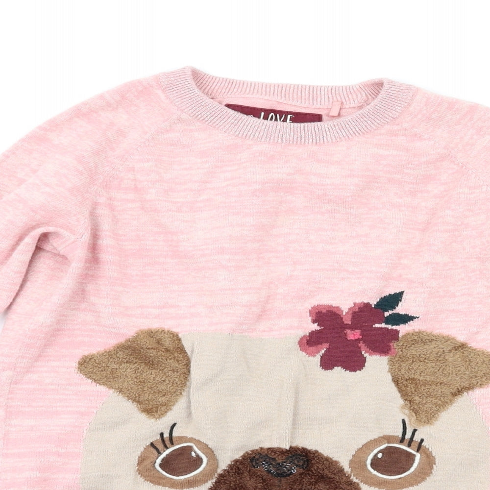 TU Girls Pink   Pullover Jumper Size 10 Years