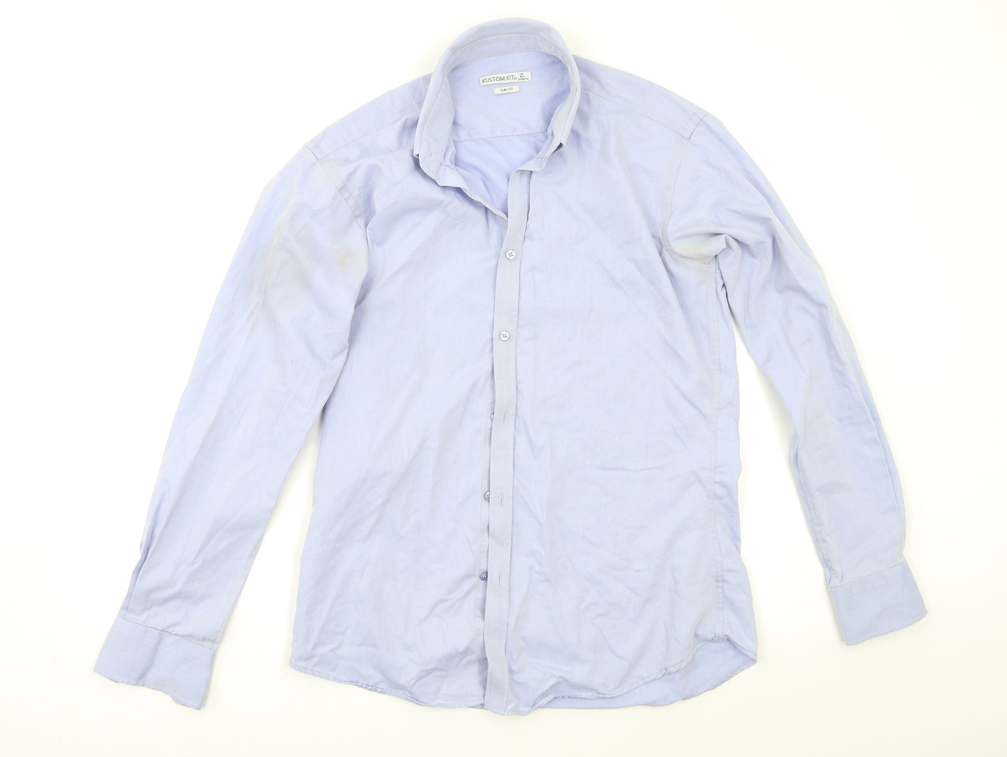 Kustom Kit Mens Blue    Dress Shirt Size M
