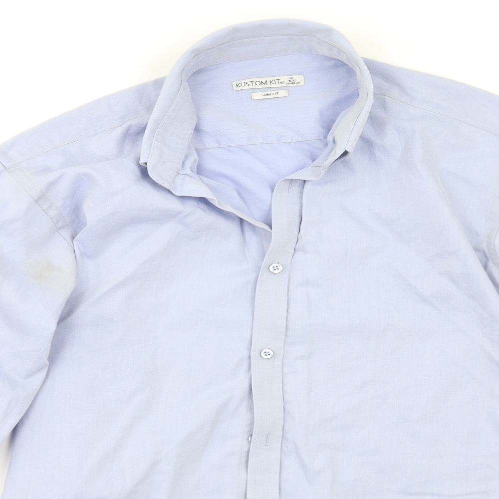 Kustom Kit Mens Blue    Dress Shirt Size M