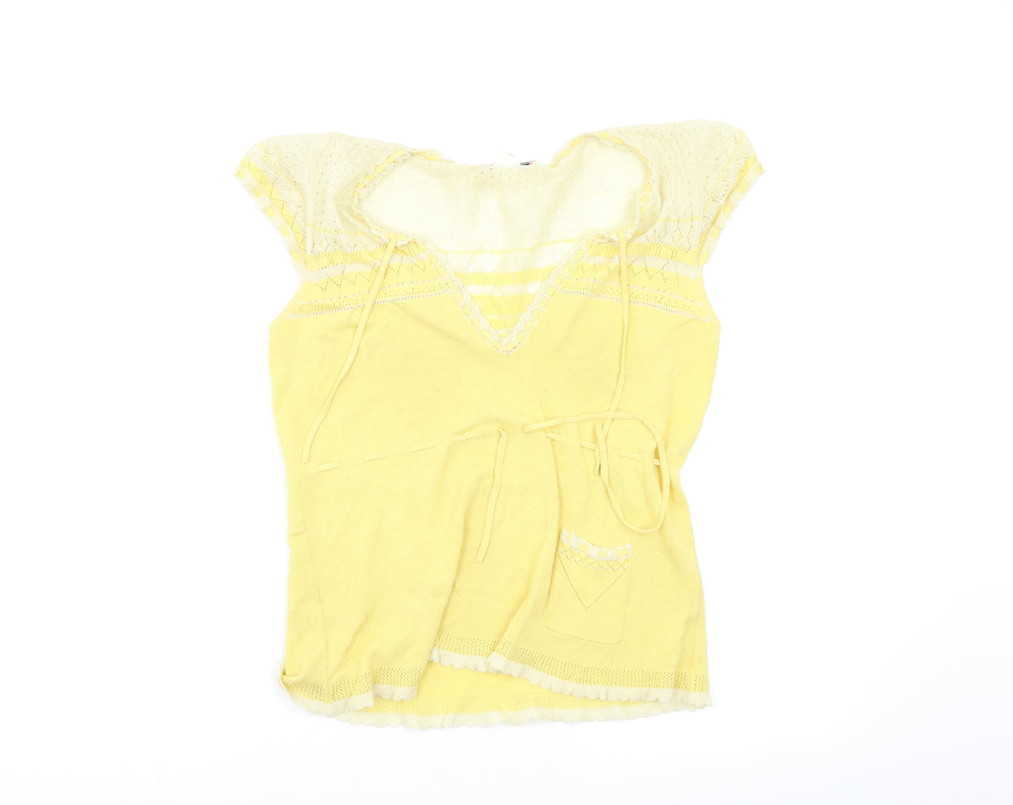 Nanette Lepore Womens Yellow   Camisole Tank Size L