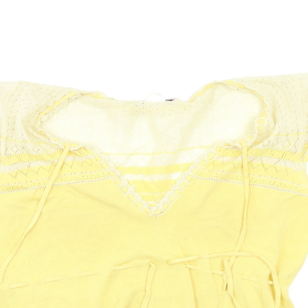 Nanette Lepore Womens Yellow   Camisole Tank Size L