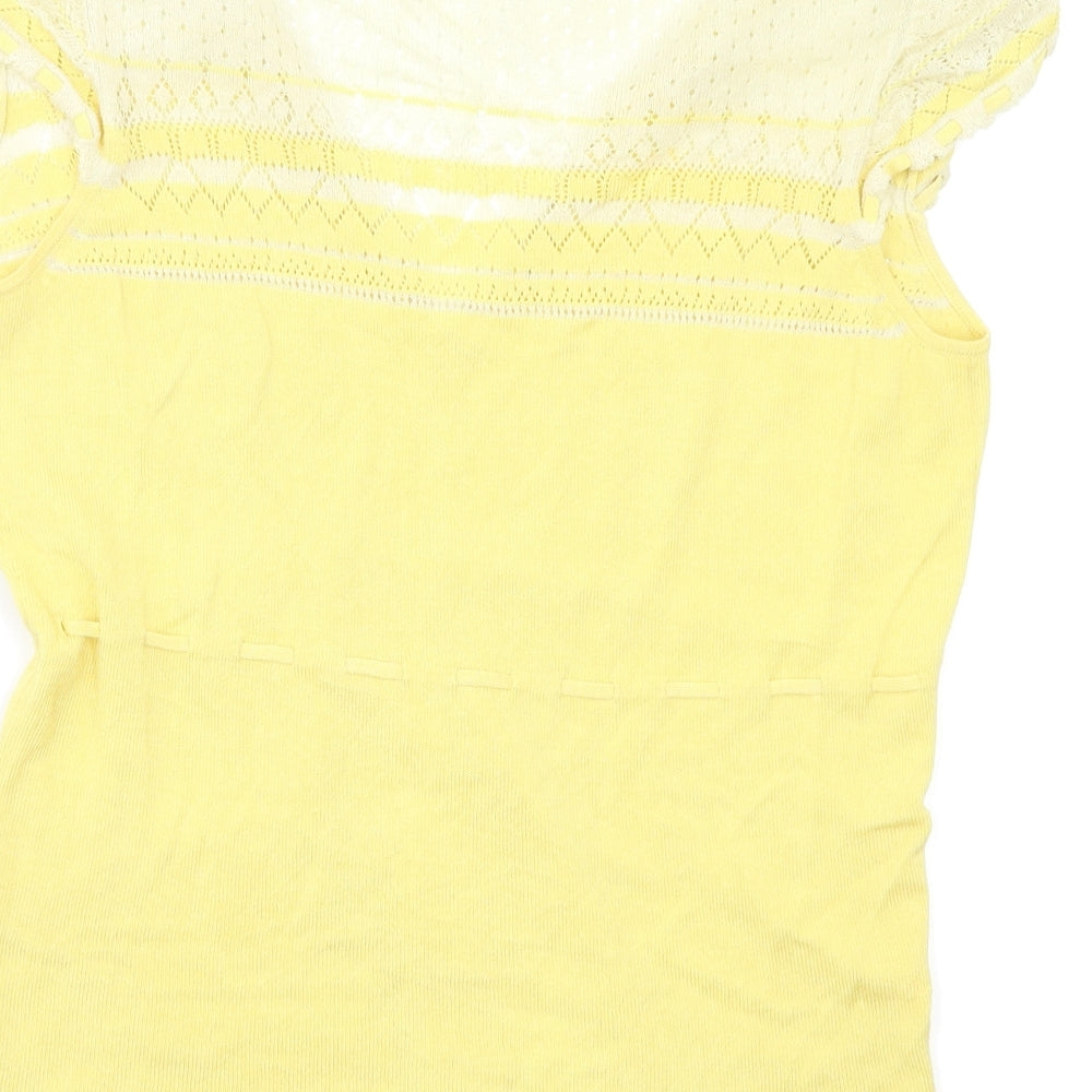 Nanette Lepore Womens Yellow   Camisole Tank Size L