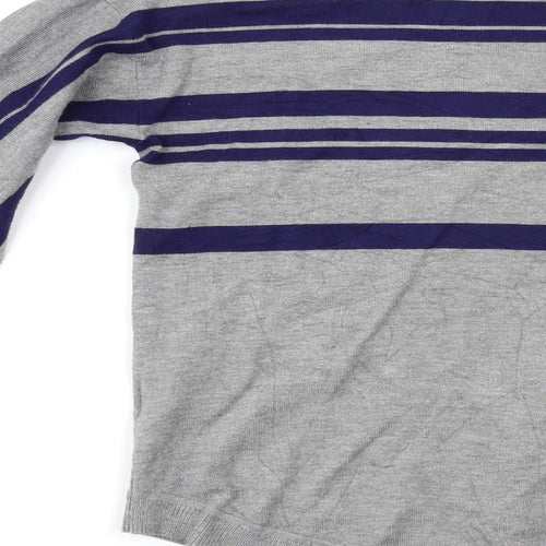 Cable & Gauge Womens Multicoloured Striped  Pullover Jumper Size M