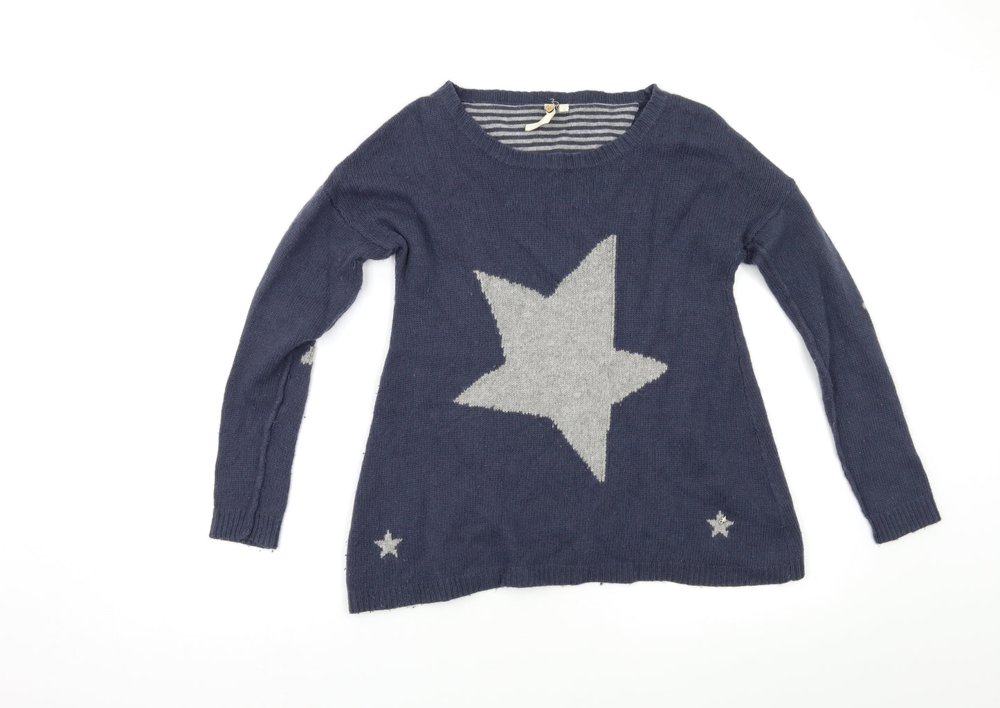 White Stuff Womens Blue   Pullover Jumper Size S