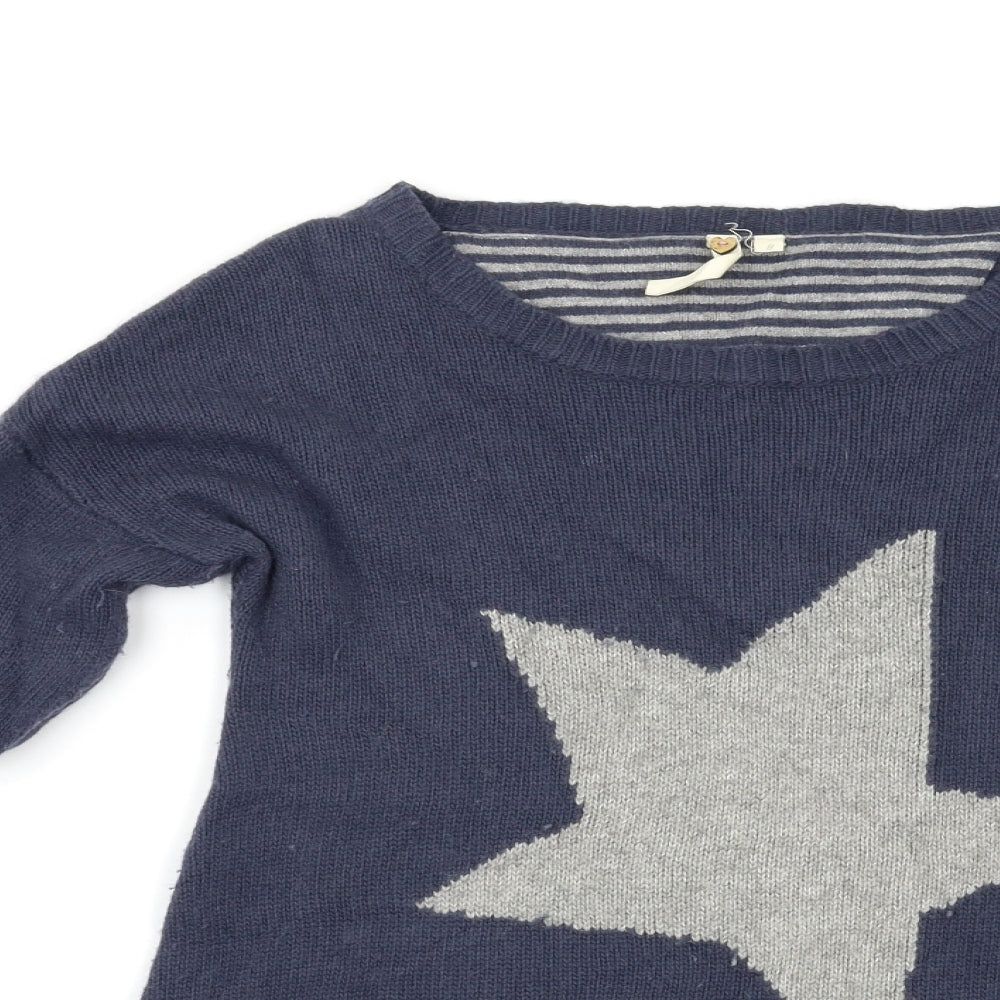 White Stuff Womens Blue   Pullover Jumper Size S