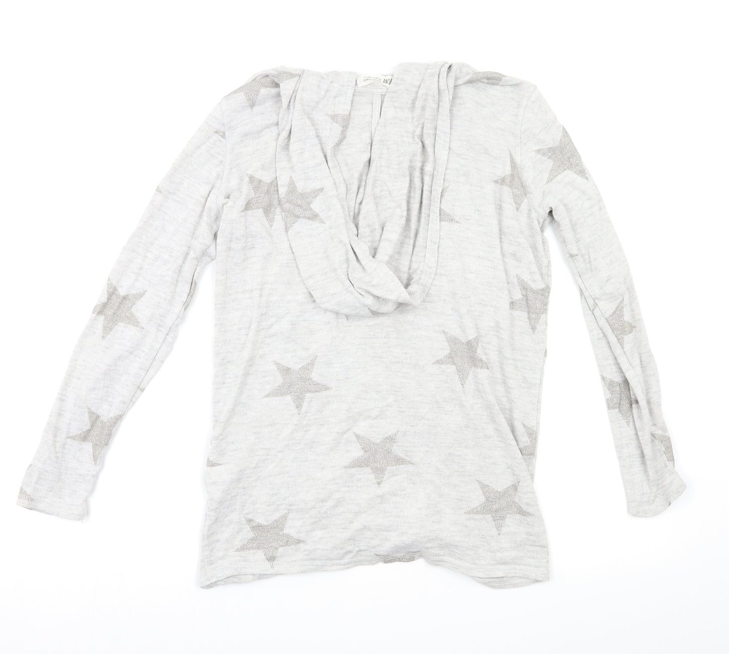 H&M Girls Grey Geometric  Cardigan Jumper Size 10-11 Years