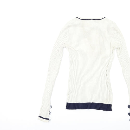NEXT Womens White   Pullover Jumper Size S