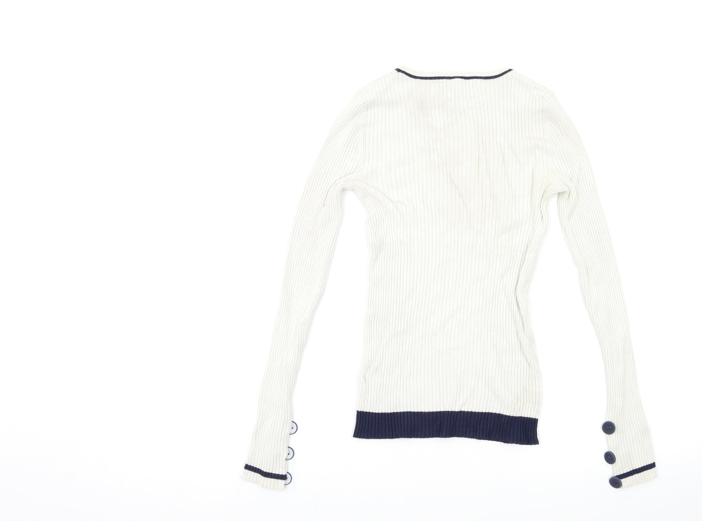 NEXT Womens White   Pullover Jumper Size S