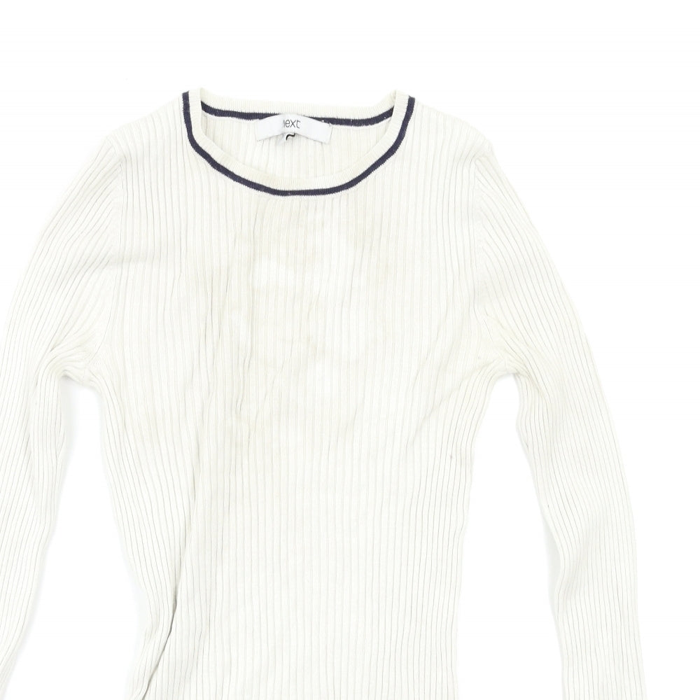 NEXT Womens White   Pullover Jumper Size S