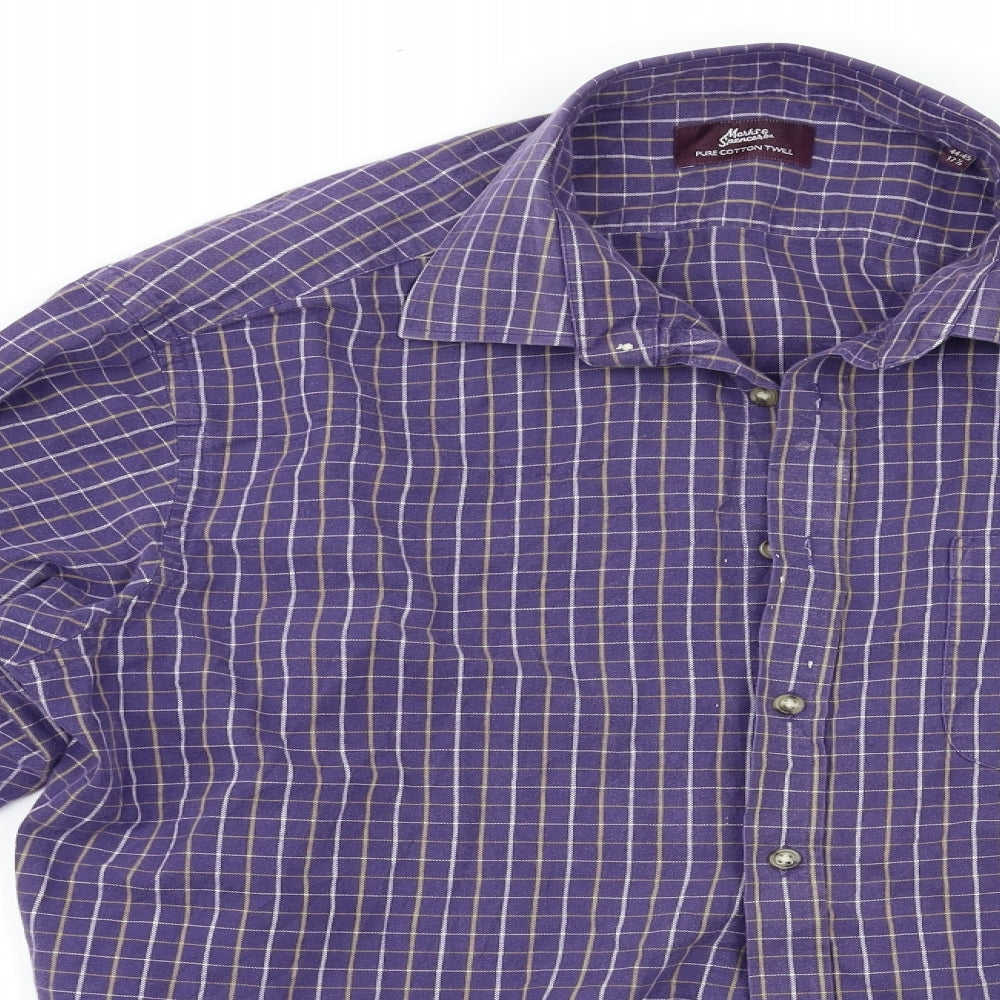 M&S Mens Multicoloured Camouflage   Button-Up Size 17.5