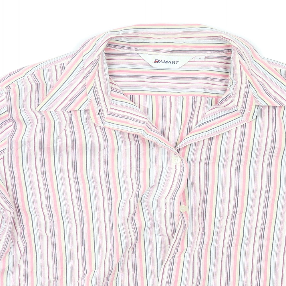 Damart Womens Multicoloured Striped  Basic Button-Up Size 14