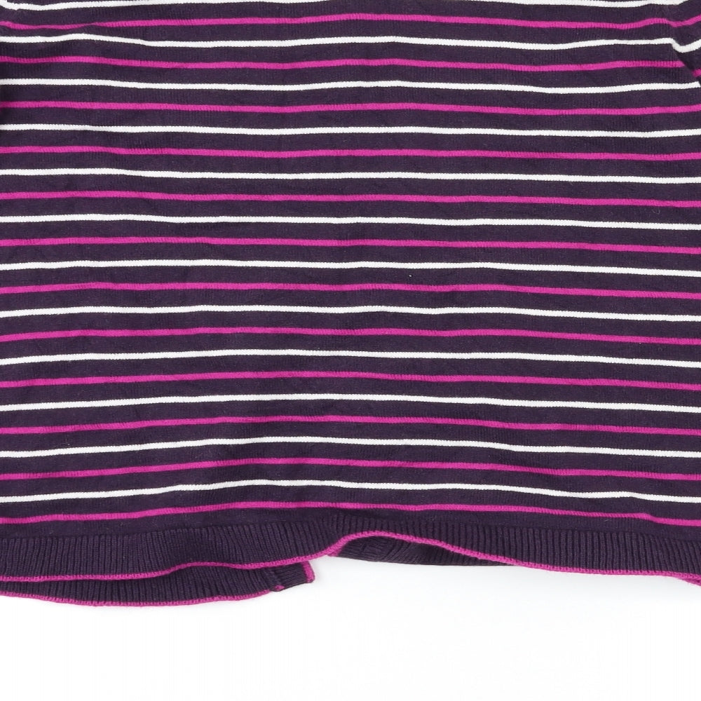 Per Una Womens Multicoloured Striped  Cardigan Jumper Size 12