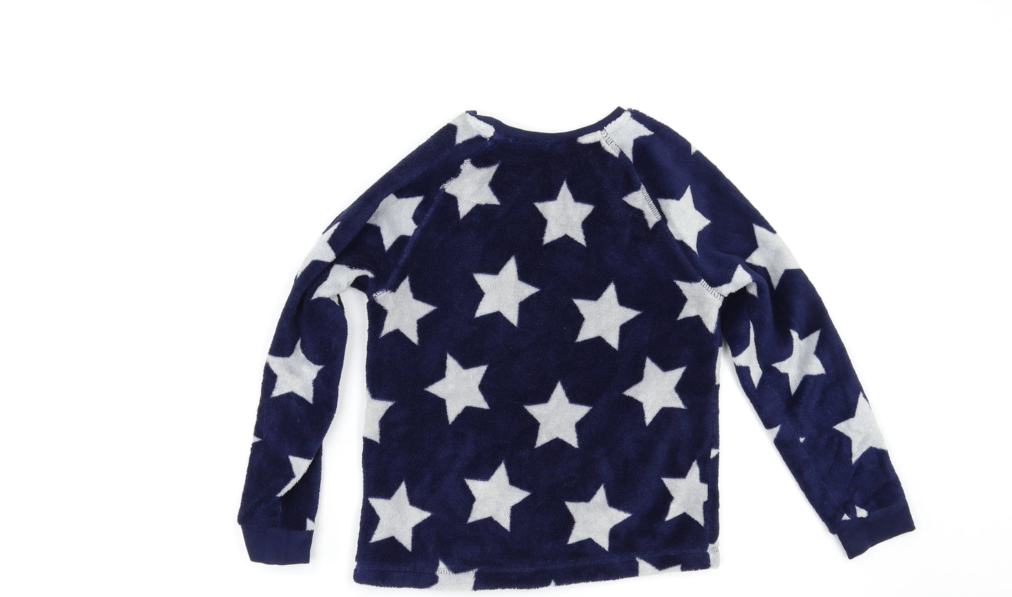 George Boys Blue Geometric   Pyjama Top Size 7-8 Years
