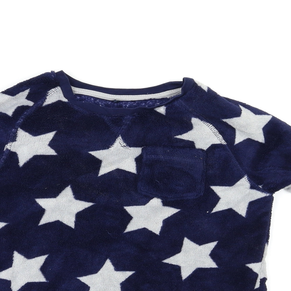 George Boys Blue Geometric   Pyjama Top Size 7-8 Years