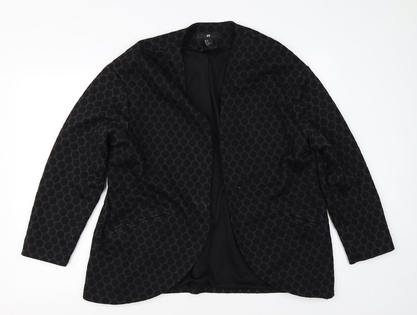 H&M Womens Black Polka Dot  Cape Jumper Size M