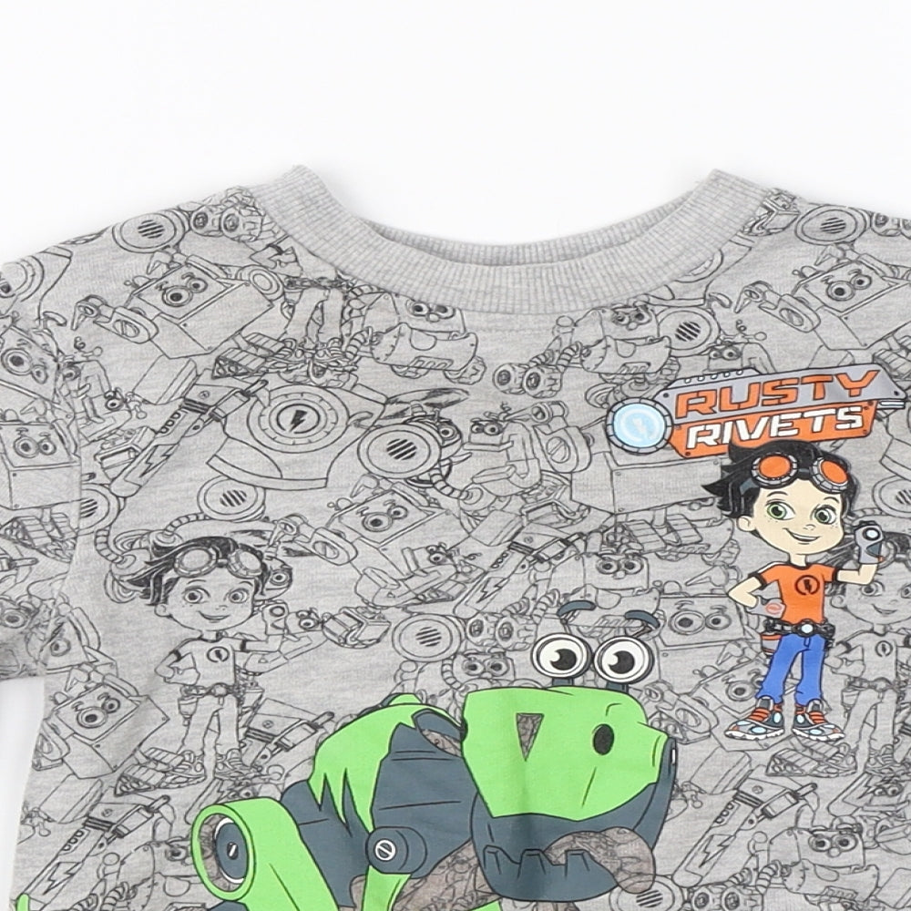 George Baby Grey   Pullover Jumper Size 12-18 Months  - Nickelodeon Rusty Rivets