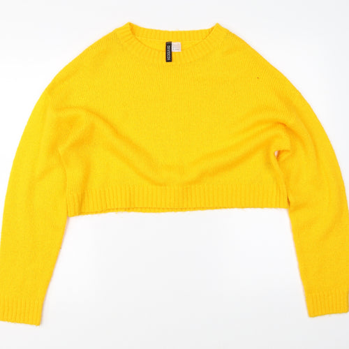 Divided Womens Yellow   Shrug Jumper Size M
