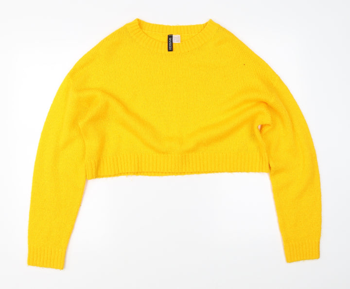 Divided Womens Yellow   Shrug Jumper Size M