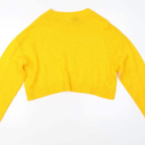 Divided Womens Yellow   Shrug Jumper Size M