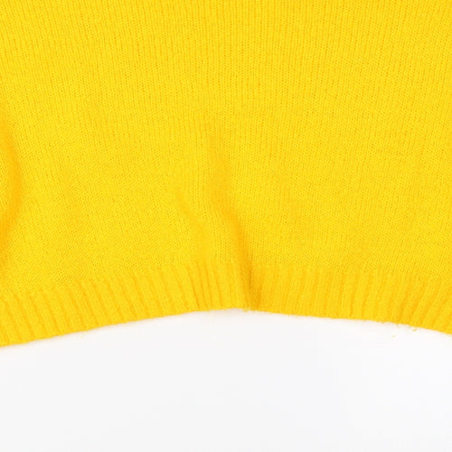 Divided Womens Yellow   Shrug Jumper Size M