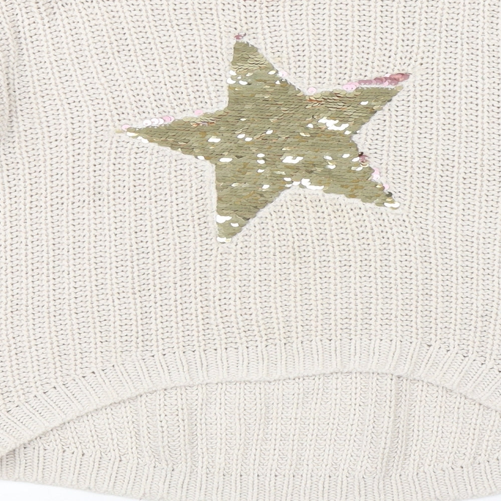 Isaac Mizrahi Girls Beige   Pullover Jumper Size 11-12 Years