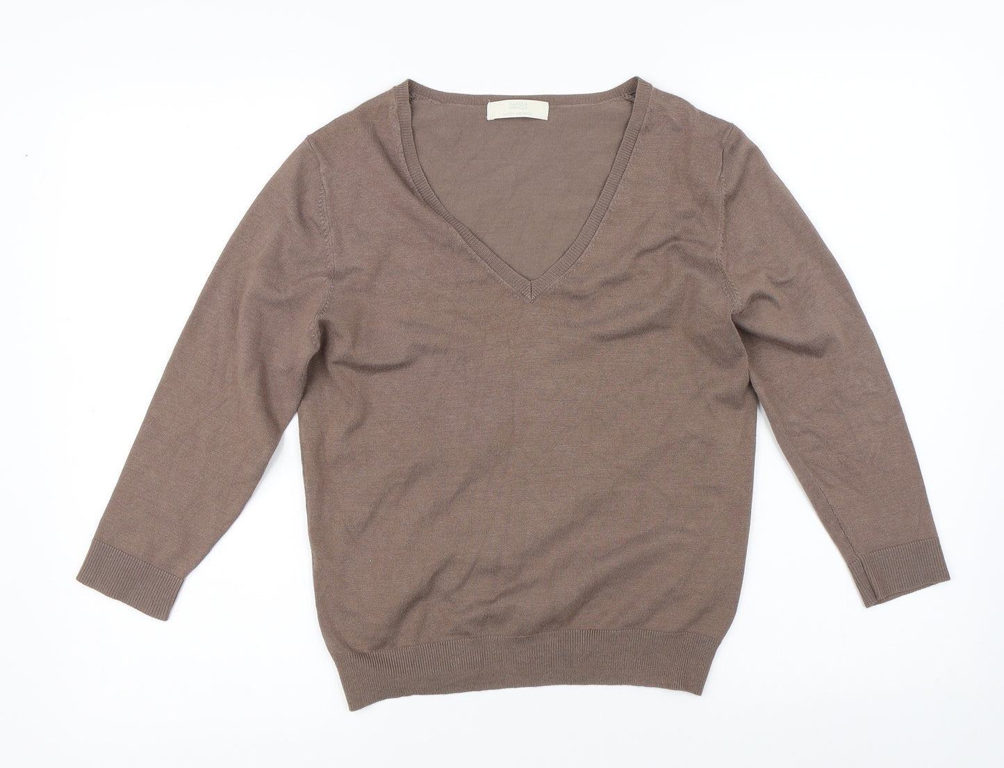 Marks & Spencer Womens Brown   Pullover Jumper Size 14