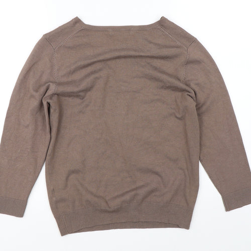 Marks & Spencer Womens Brown   Pullover Jumper Size 14