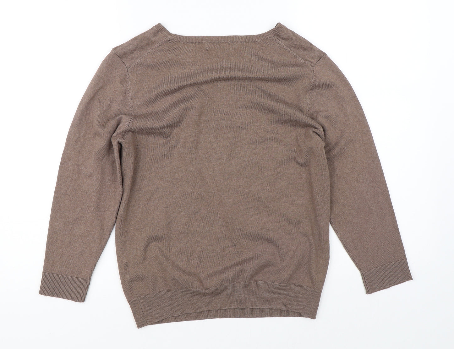 Marks & Spencer Womens Brown   Pullover Jumper Size 14