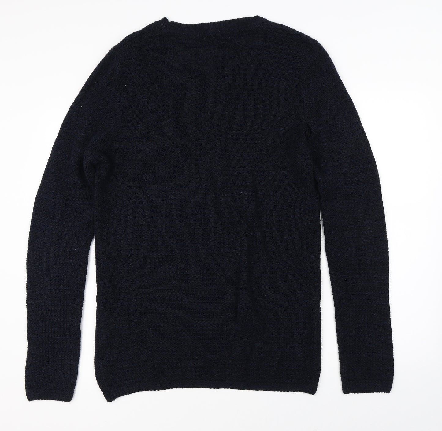 JACK & JONES Mens Blue  Knit Pullover Jumper Size L