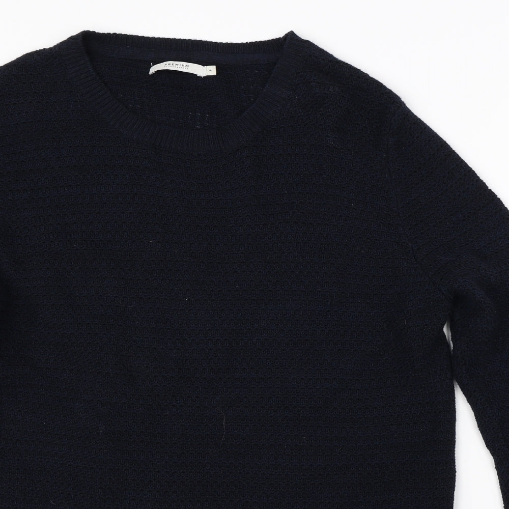 JACK & JONES Mens Blue  Knit Pullover Jumper Size L