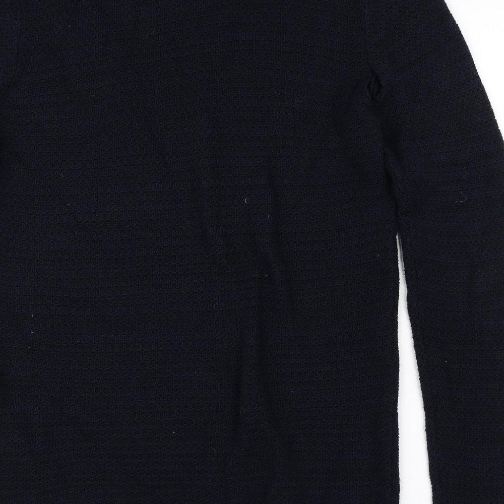 JACK & JONES Mens Blue  Knit Pullover Jumper Size L