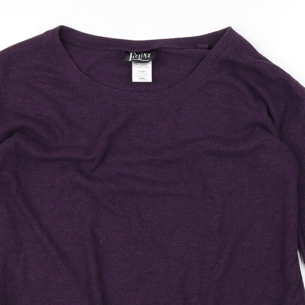Felina Womens Purple   Pullover Jumper Size S