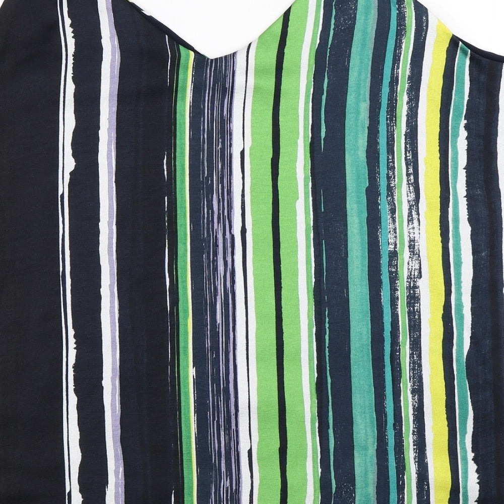NEXT Womens Green Striped  Basic Blouse Size 24