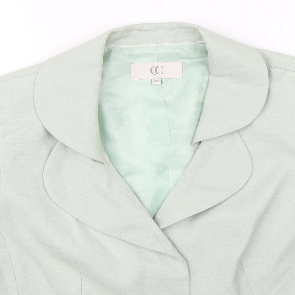 CC Womens Green   Jacket Blazer Size 14