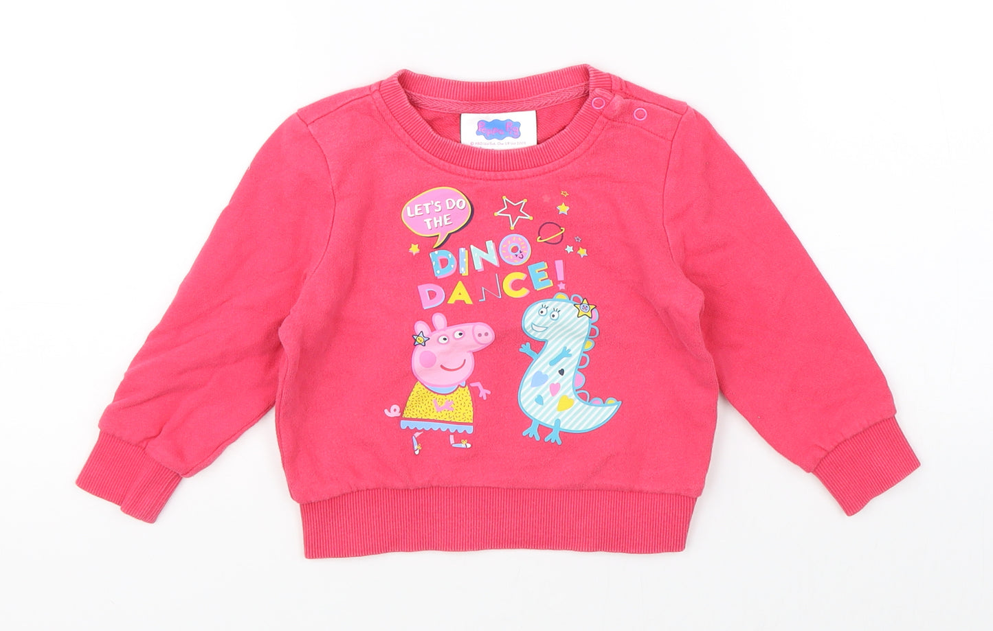 Peppa Pig Girls Pink   Pullover Jumper Size 18-24 Months  - Peppa Pig