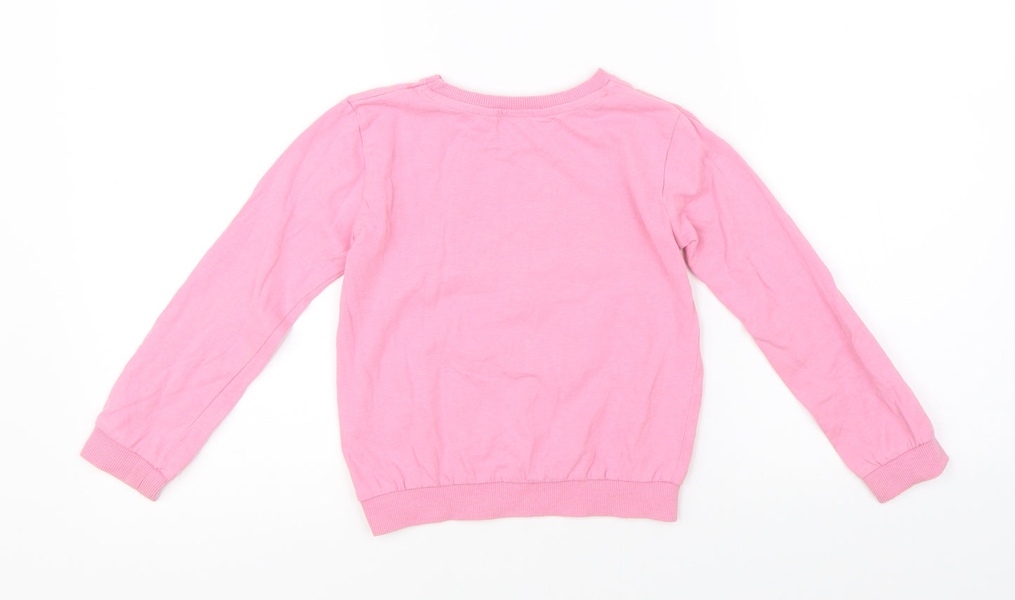 H&M Girls Pink   Pullover Jumper Size 5-6 Years