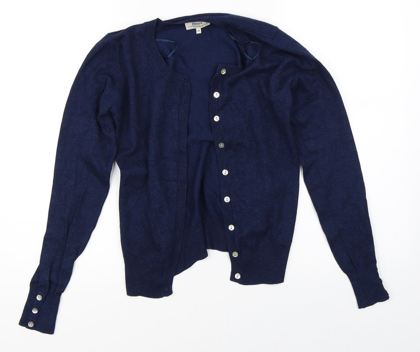Papaya Womens Blue   Cardigan Jumper Size 10