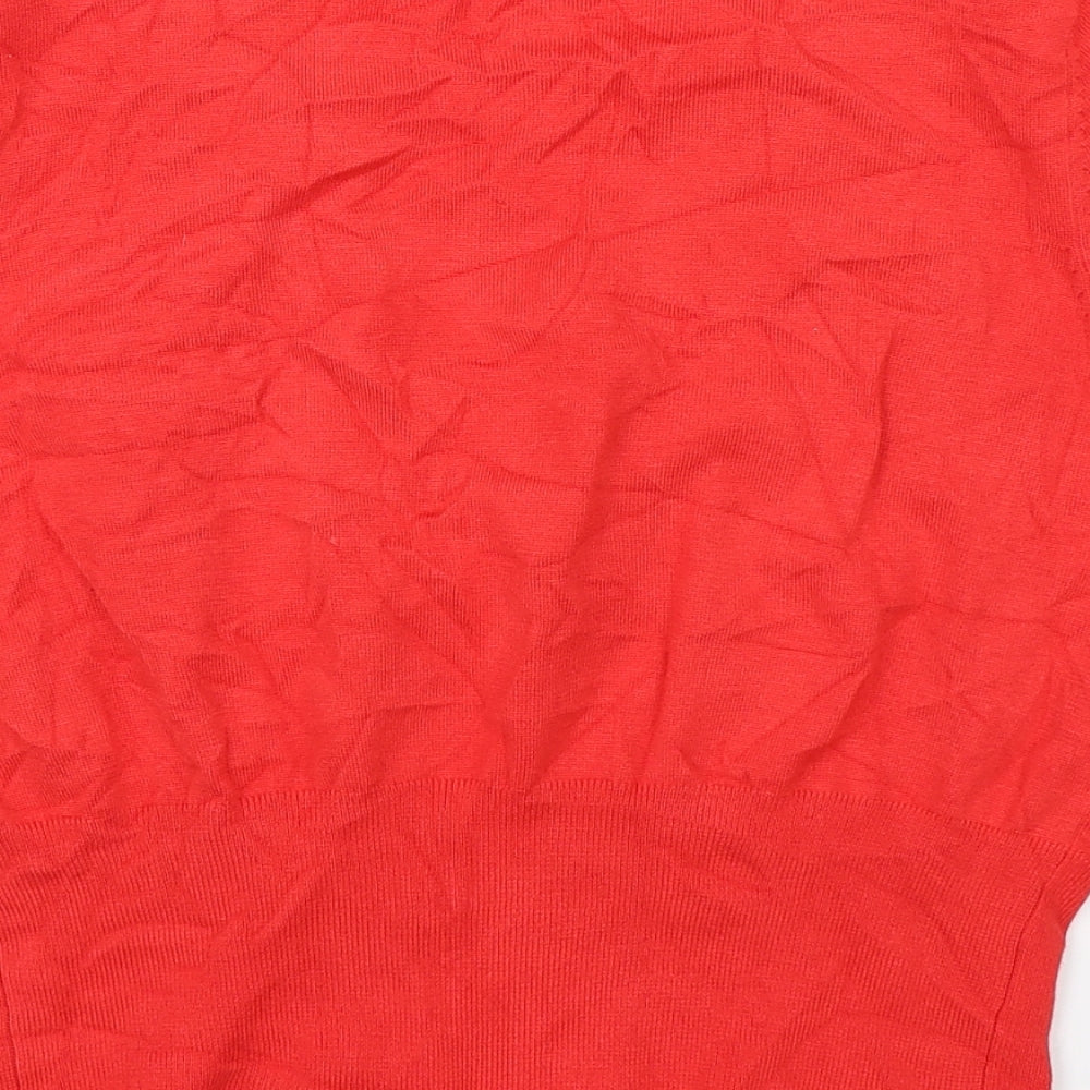 AMARANTO Womens Red   Cardigan Jumper Size 18