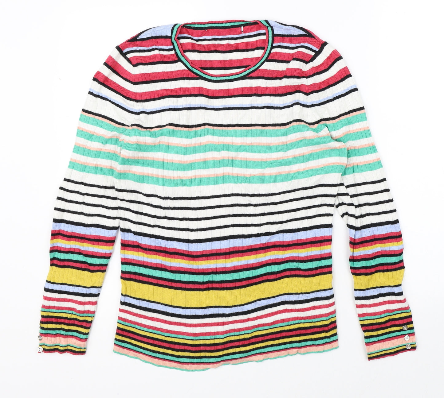 NEXT Womens Multicoloured Striped  Pullover Jumper Size 14