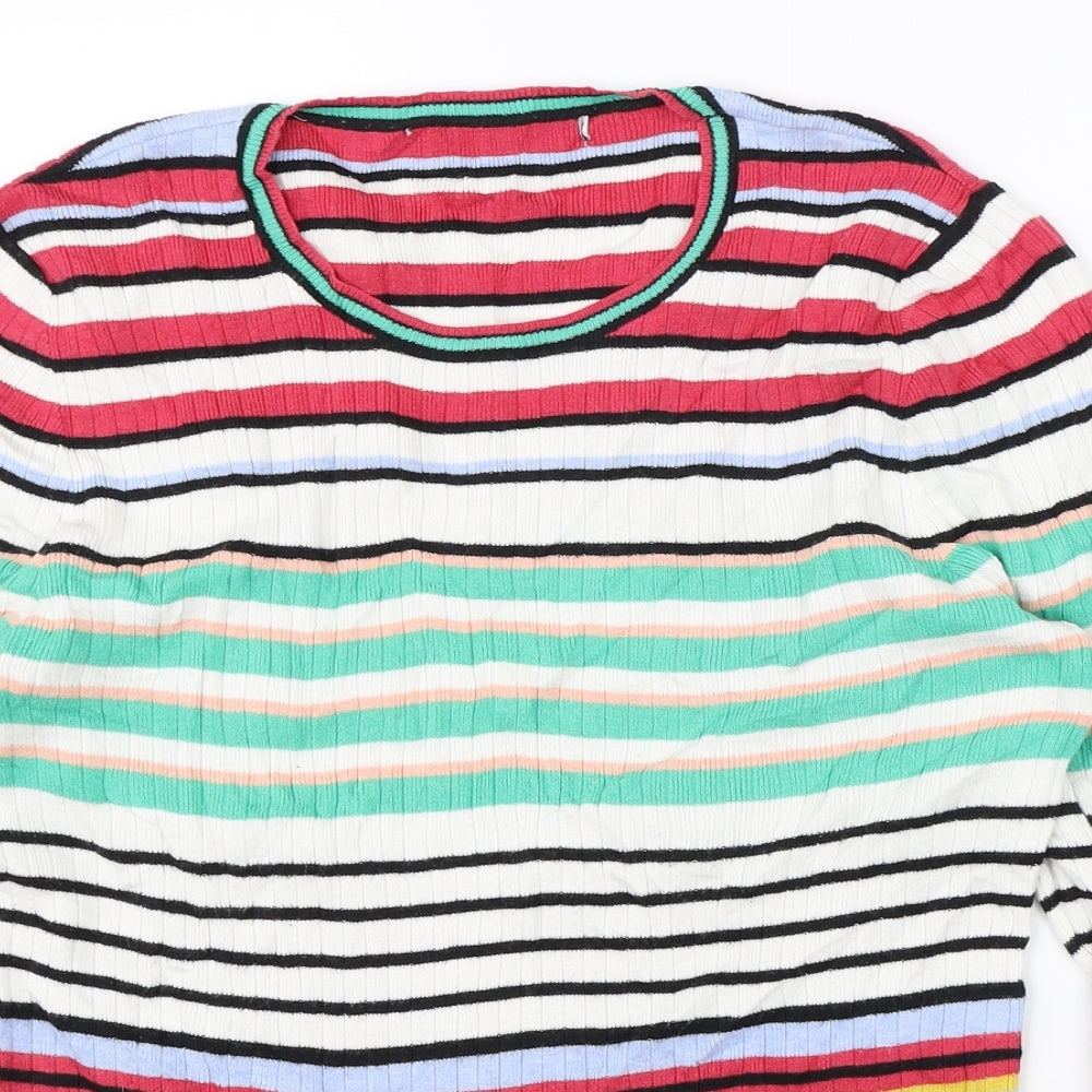 NEXT Womens Multicoloured Striped  Pullover Jumper Size 14