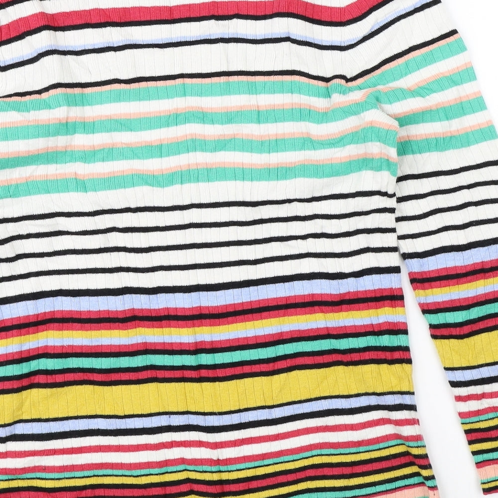 NEXT Womens Multicoloured Striped  Pullover Jumper Size 14