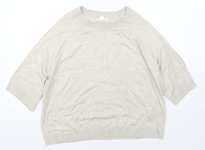 H&M Womens Beige   Pullover Jumper Size M